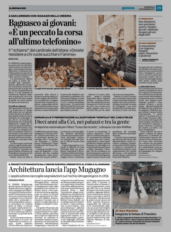 App Mugugno featured in Genoa’s "IL SOCOLOXIX” newspaper